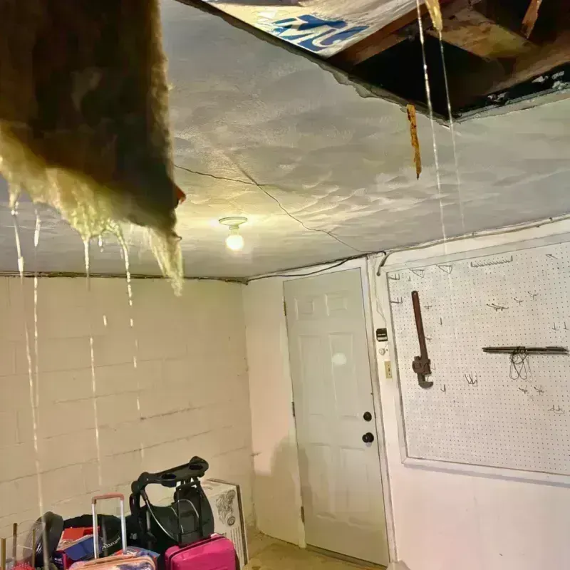 Before and after water damage restoration in Hitchcock County, NE